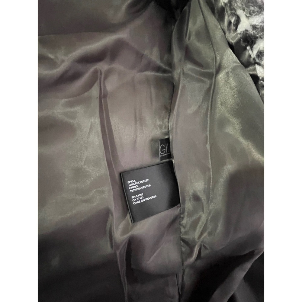 Kenneth Cole New York Women's Coat Black White Abstract Print Puffer Zip Size L - Picture 13 of 16